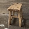 Tabouret en bois d'orme - pH7 décoration Bordeaux
