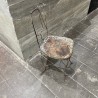 Chaise en métal torsadé ancienne - 38x40xH85cm