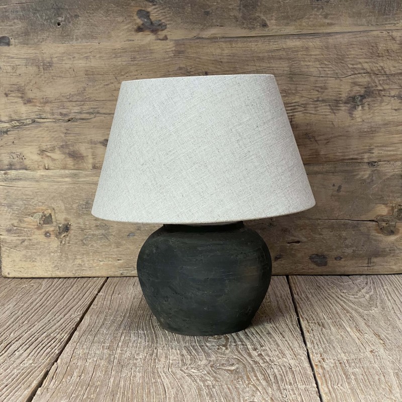 Lampe en terre cuite wabi sabi - pH7 Décoration Bordeaux Lampe en terre cuite wabi sabi - pH7 Décoration Bordeaux