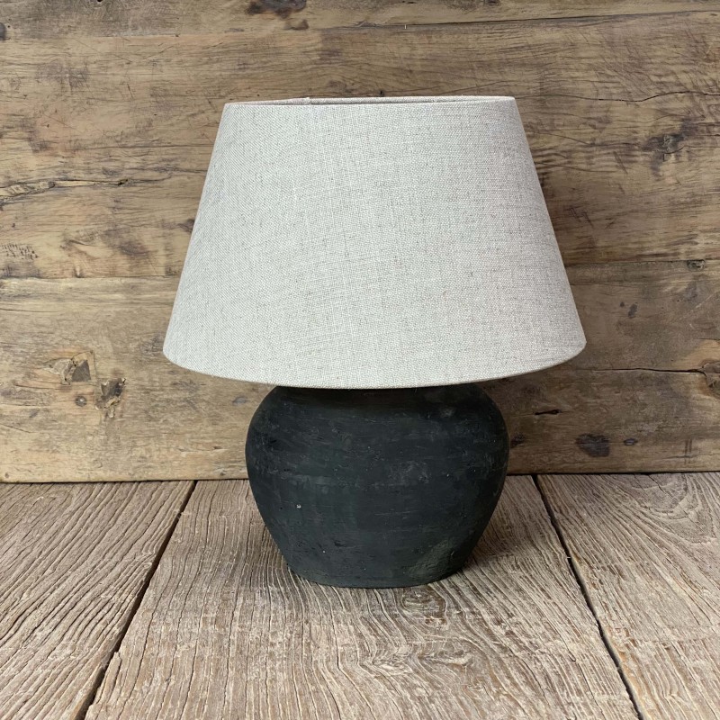 Lampe en terre cuite wabi sabi - pH7 Décoration Bordeaux Lampe en terre cuite wabi sabi - pH7 Décoration Bordeaux